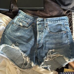 Levi’s 501 cutoff denim shorts, size 27